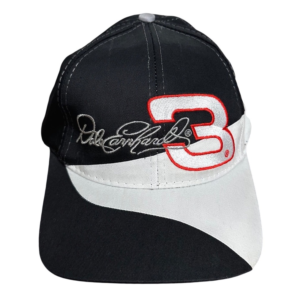 Vintage Dale Earnhardt NASCAR Hat Competitors View Black White OSFM 3 Racing